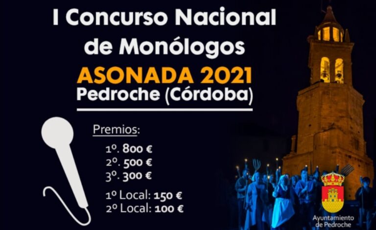 Primer Concurso Nacional de Monólogos Asonada 2021 en Pedroche