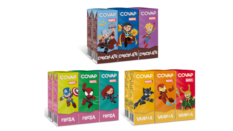 Lácteos COVAP lanza una edición especial de sus batidos con personajes de MARVEL