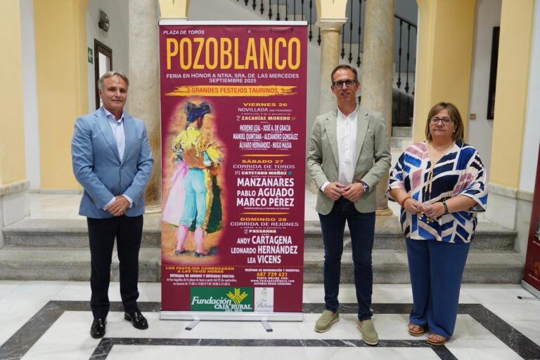 Pozoblanco presenta sus carteles de Feria con Manzanares, Pablo Aguado, Marco Pérez y las grandes figuras del rejoneo