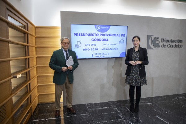 El Presupuesto de la Diputación para 2026 crece un 14,92 % y alcanza una cifra histórica superando los 385 millones de euros
